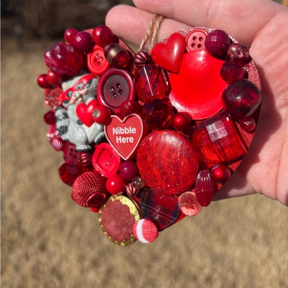 Hand Crafted Red Heart Ornament - Picture 4 of 4